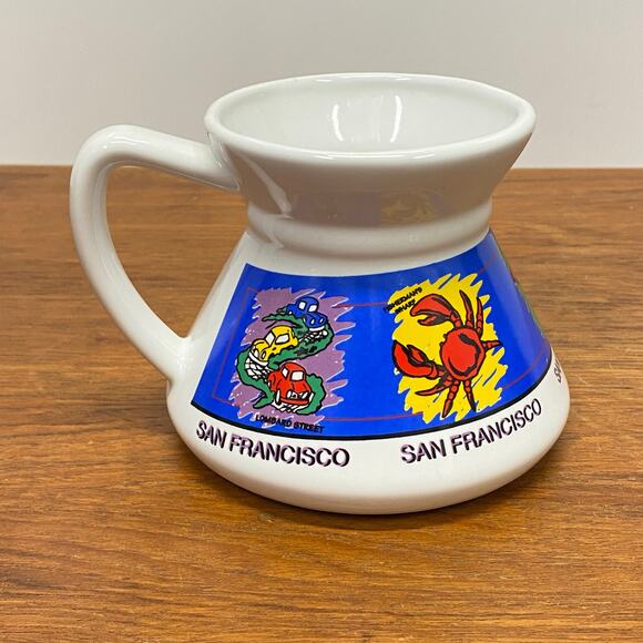 Vintage San Francisco Tourist Attraction Graphic Souvenir 12oz Coffee Travel Mug - Picture 1 of 11
